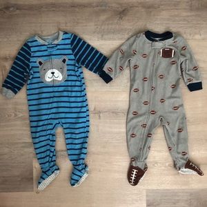 Carters fleece footed pajamas